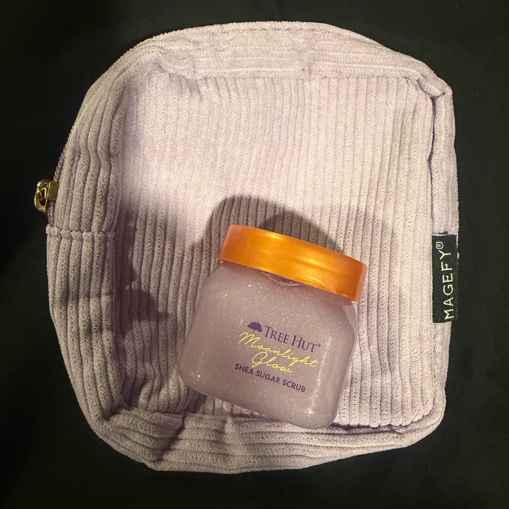 Tree Hut Shea Sugar Scrub with Purple Makeup Bag